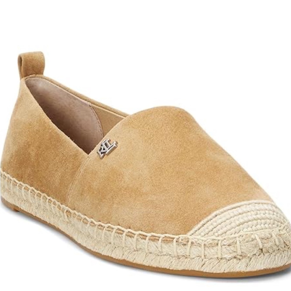 Ralph Lauren Cameryn III Leather Espadrilles – Tan – Size 8 – New ✨